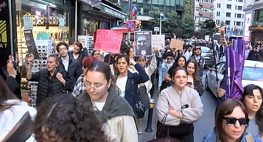 İstanbul - Şişli'de kadınlar öldürülen Bahar Aksu için yürüdü