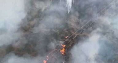 İzmir'de makilik yangını