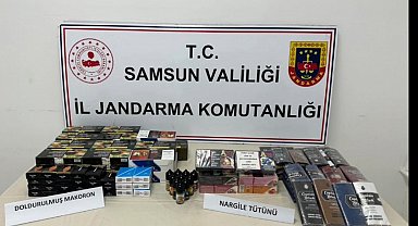 Kaçak tütünleri duvara gizlemiş