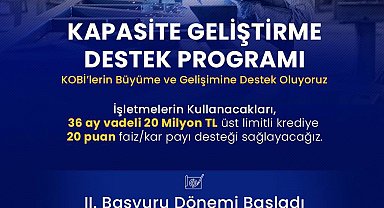 KOSGEB Kapasite Geliştirme Destek Programı'nda 2. Başvuru Dönemi başladı