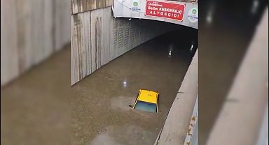 Malatya'da sağanak; altgeçitte mahsur kalan sürücüler kurtarıldı