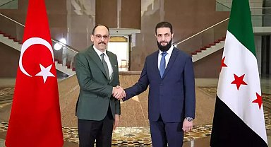 MİT Başkanı Kalın, Suriye'de Cumhurbaşkanı Şara ve heyetiyle görüştü