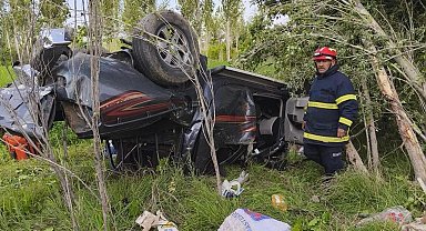 Otomobil takla attı: 1 ölü, 4 yaralı