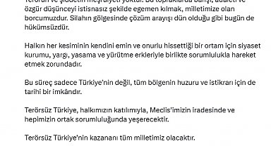 TBMM Başkanı Kurtulmuş: 'Terörsüz Türkiye'nin kazananı tüm milletimiz olacaktır
