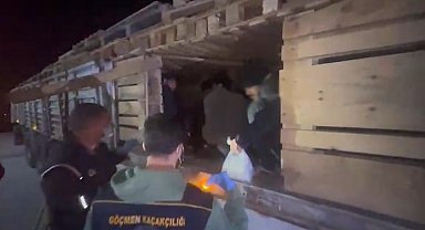 TIR'ın dorsesinde 42 kaçak göçmen yakalandı
