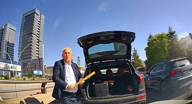 Trafikte tartıştığı sürücünün üzerine beyzbol sopasıyla yürüdü; o anlar kamerada