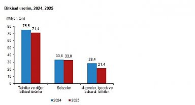 TÜİK: Bitkisel üretimde azalış tahmin edildi