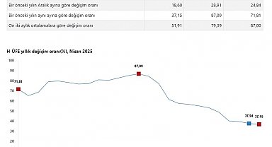 TÜİK: Hizmet üretici fiyatları nisanda arttı