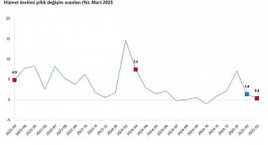 TÜİK: Hizmet üretim endeksi yıllık yüzde 0,4 arttı