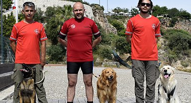 Zeyna, Tina ve Bulut, afetlerde hayat kurtarmak için eğitiliyor