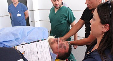 17 saat sonra bilinci kapalı bulunan Mustafa, motosiklet kazası geçirmiş