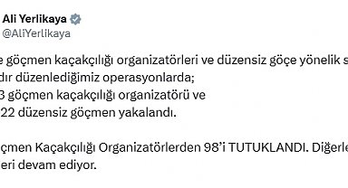 51 ilde operasyon; 98 göçmen kaçakçılığı organizatörü tutuklandı
