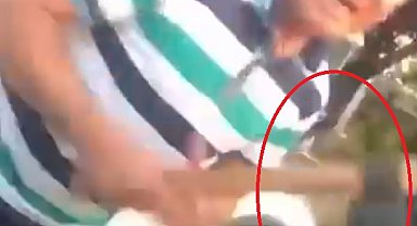 Ankara'da baltalı tehdit kamerada