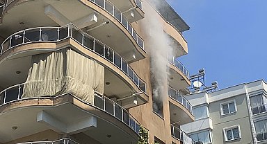 Aydın'da 7 katlı binadaki dairede çıkan yangın söndürüldü