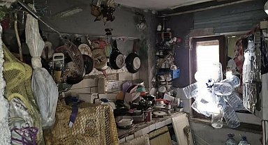 Aydın'da bir evden 4 kamyon çöp ile 12 kedi ve 3 kaplumbağa çıktı