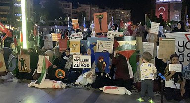 Aydın'da Filistin için oturma eylemi