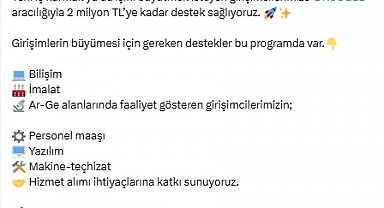 Bakan Kacır: Girişimcilere 2 milyon TL'ye kadar destek sağlıyoruz