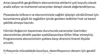 Bakan Şimşek: Senaryolar üzerinden spekülasyonlara itibar etmeyiniz