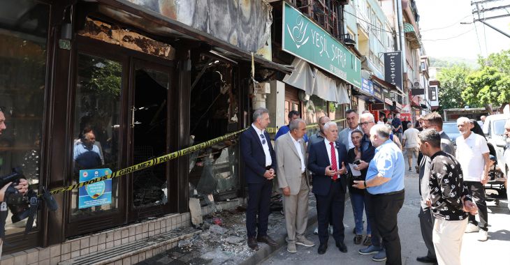 Başkan Bozbey’den yangında zarar gören bölgelere ziyaret