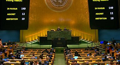 BM Genel Kurulu'nda, 'Gazze'de acil ateşkes' tasarısı kabul edildi