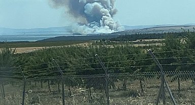 Çanakkale'de tarım arazisinde yangın