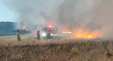 Çanakkale'de tarım arazisinde yangın