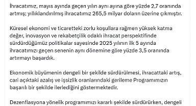 Cevdet Yılmaz: İhracatımızı yüzde 3,5 oranında artırmayı başardık