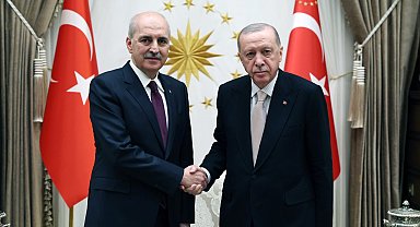 Cumhurbaşkanı Erdoğan, TBMM Başkanı Kurtulmuş'u kabul etti