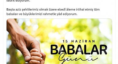 Cumhurbaşkanı Erdoğan'dan 'Babalar Günü' mesajı