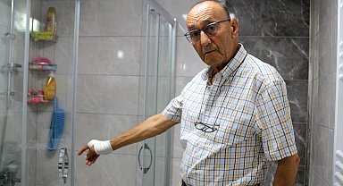 Duşa kabin camı patladı, emekli akademisyen yaralandı