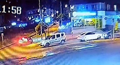 Edirne'de 4 aracın karıştığı kaza kamerada