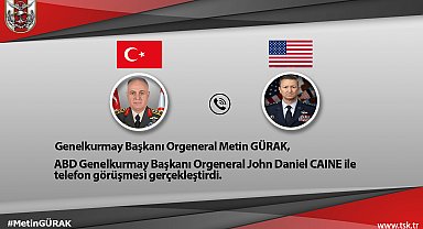 Genelkurmay Başkanı Gürak, ABD'li mevkidaşı ile görüştü