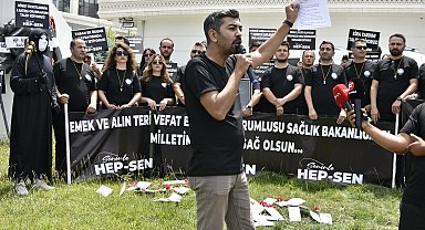HEP-SEN'den, sağlık çalışanlarının haklarıyla ilgili basın açıklaması