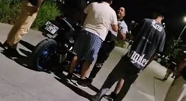 İstanbul - Avcılar Sahili'nde motosikletliyle güvenlik görevlileri arasında 'Yasak' tartışması