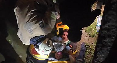 İstanbul - Beykoz'da otomobil dereye uçtu; sürücü kaçtı, yaralıyı itfaiye kurtardı