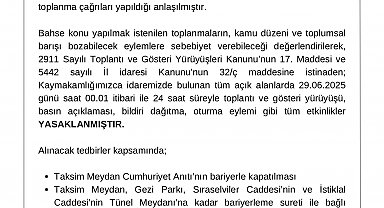 İstanbul - Beyoğlu'nda gösteri, yürüyüş ve açık hava toplantıları 1 gün süreyle yasaklandı