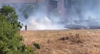 İstanbul- Silivri'de çocukların attığı torpil yangın çıkardı