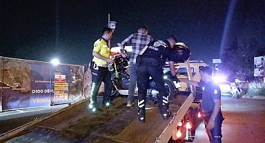 İstanbul - Silivri'de kaza yapan motosiklet polis uygulama noktasına girdi: 4'ü polis 5 yaralı