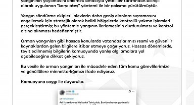 İzmir Aliağa yangınında sosyal medyadaki iddialarla ilgili açıklama