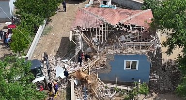 Kırşehir'de selin hasarı, dronla görüntülendi