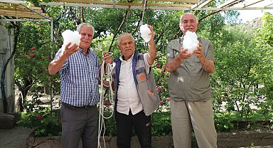 Kışın karla doldurulan kuyular, yazın serinlemek için kullanılıyor