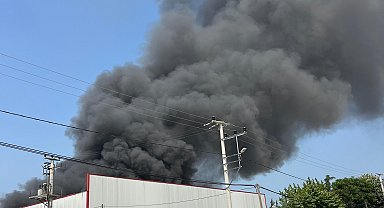 Kocaeli'de boya tesisinde yangın