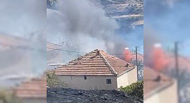 Malatya'da ot yangınında alevler ağır hasarlı evlere sıçradı