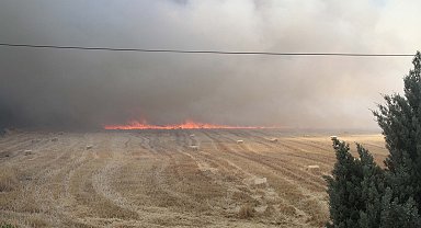 Manisa'da tarım arazisinde çıkan yangın, 2 saatte kontrol altına alındı