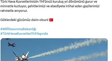 MSB'den Hava Kuvvetleri'nin 114'üncü kuruluş yıl dönümüne özel klip