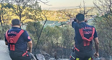 Orman yangını 2 saatte söndürüldü