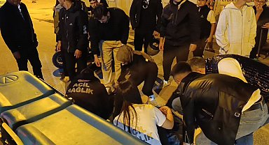 Otomobilin çarptığı motosikletli yaralandı