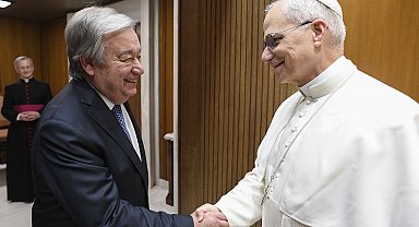 Papa 14'üncü Leo, BM Genel Sekreteri Guterres ile bir araya geldi