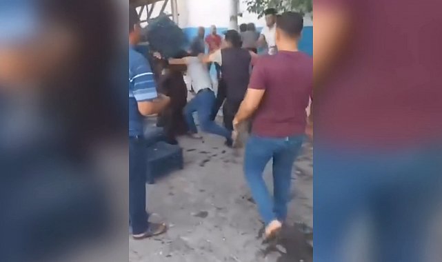 Pazar yerindeki kavga kamerada; 3 yaralı