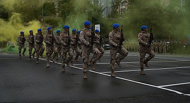 Rize'de kuruluş kutlamalarına damga vuran jandarma gösterisi